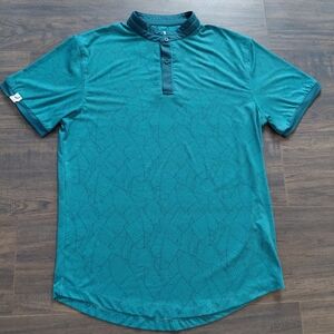 Mantra Golf Polo Shirt - Leaf / Leaves Print - Mens Size Medium - Green -